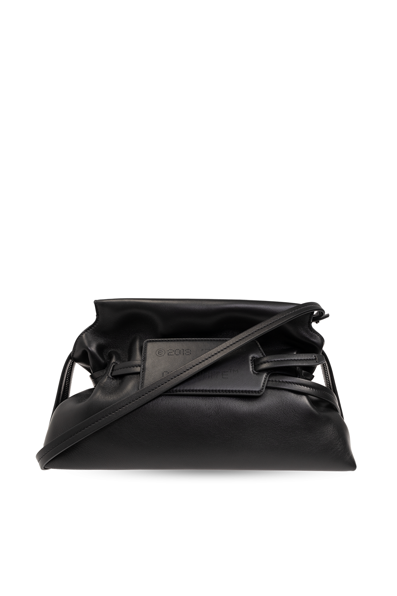 Off White Black leather shoulder bag